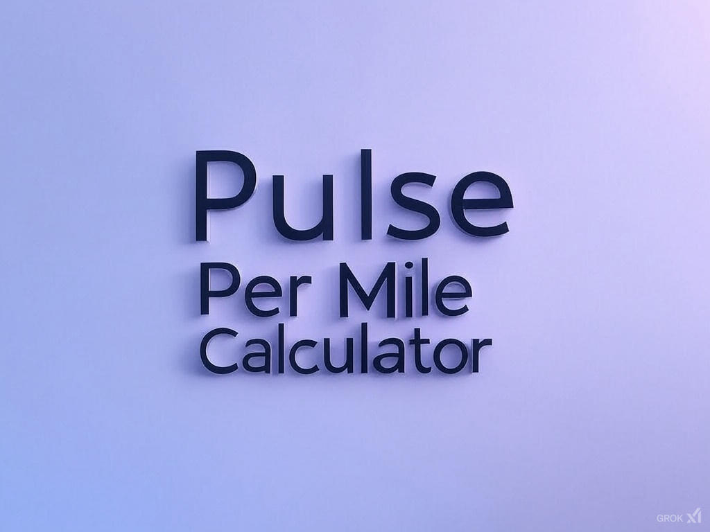 Pulses Per Mile calculator