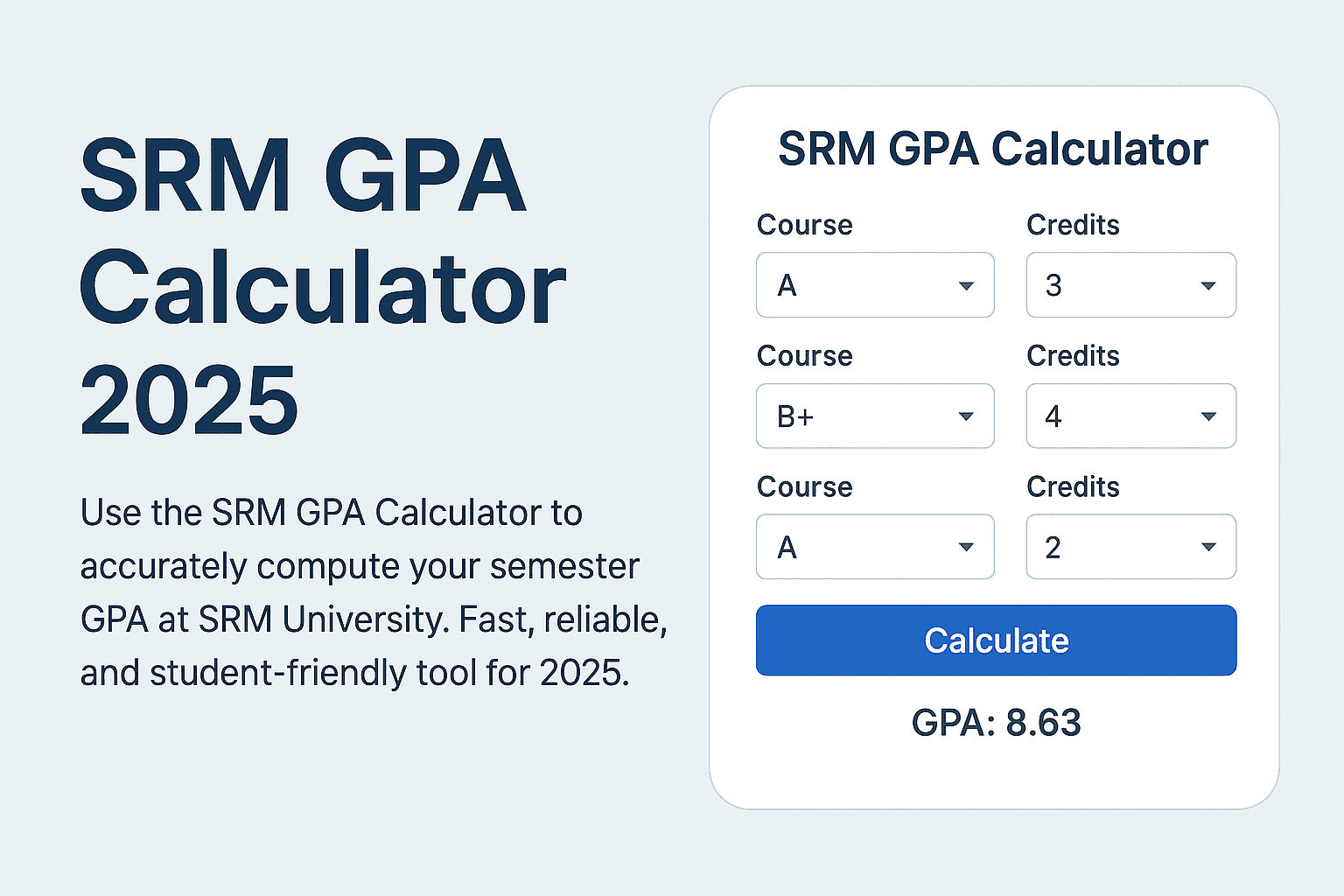 SRM GPA Calculator